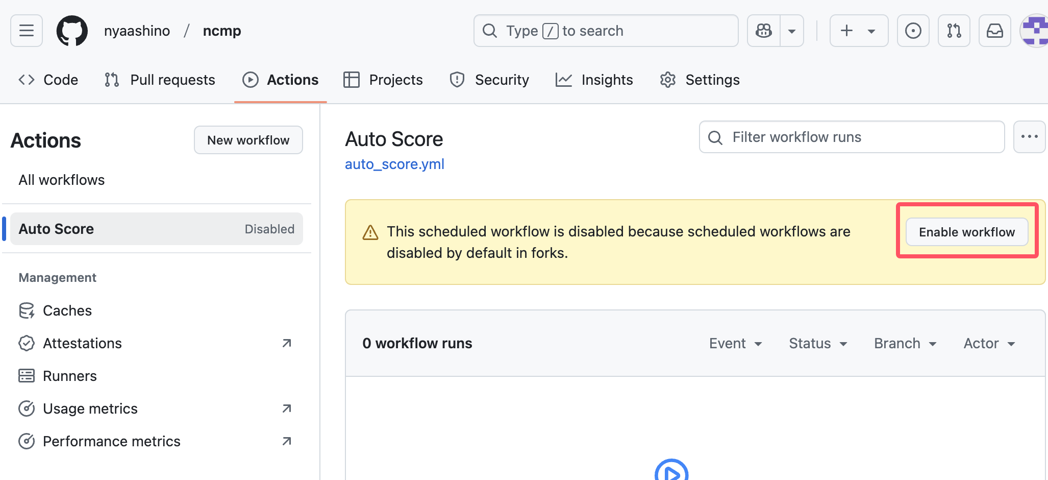 Enable Workflow
